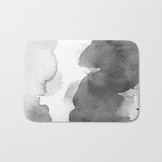 Charcoal (Watercolor blends) Bath Mat