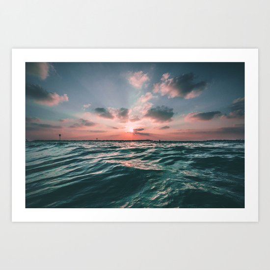 Ocean Sunset Art Print