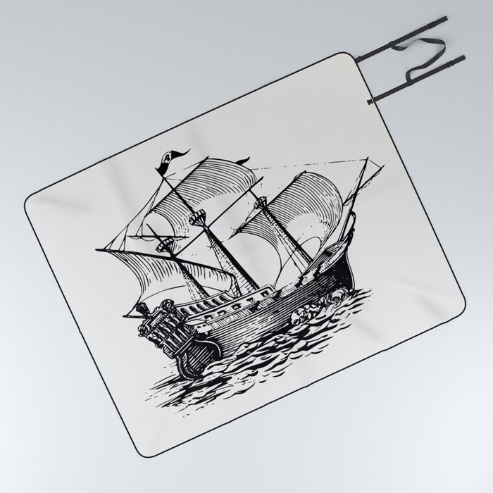 Pirate Ship Picnic Blanket