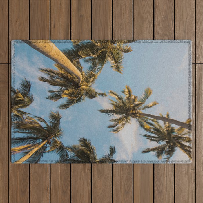 The Tropics Palm Trees Outdoor Rug