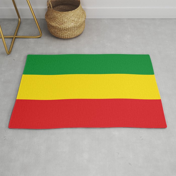 Flag of Ethiopia Ethiopian Rastafarian Flag Rug