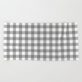 Plaid (gray/white) Beach Towel