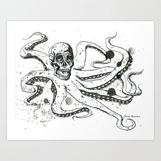 The Octoskull Art Print