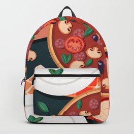 Sharing pizza Backpack