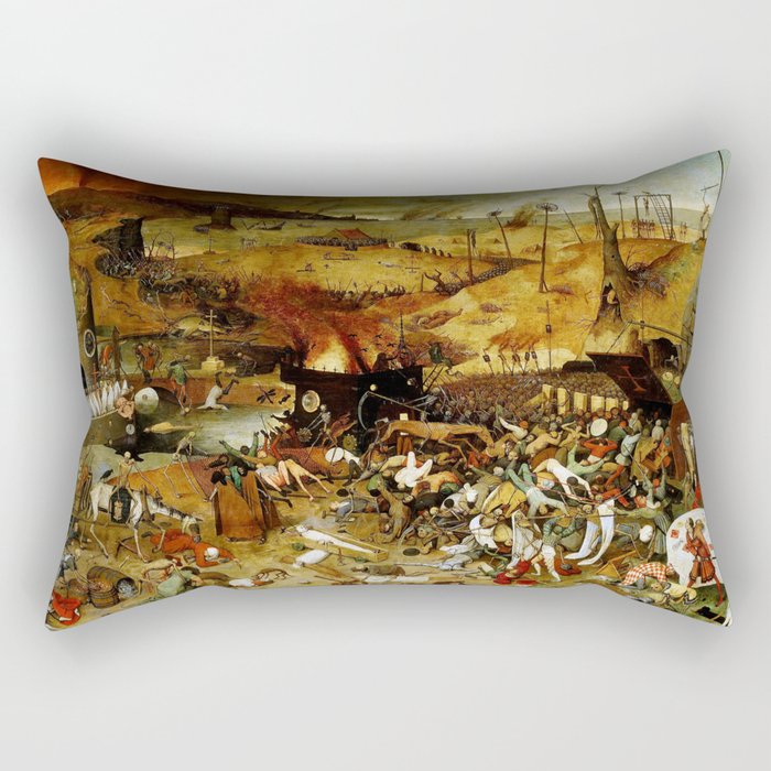 Pieter Bruegel (also Brueghel or Breughel) the Elder "The Triumph of Death" Rectangular Pillow