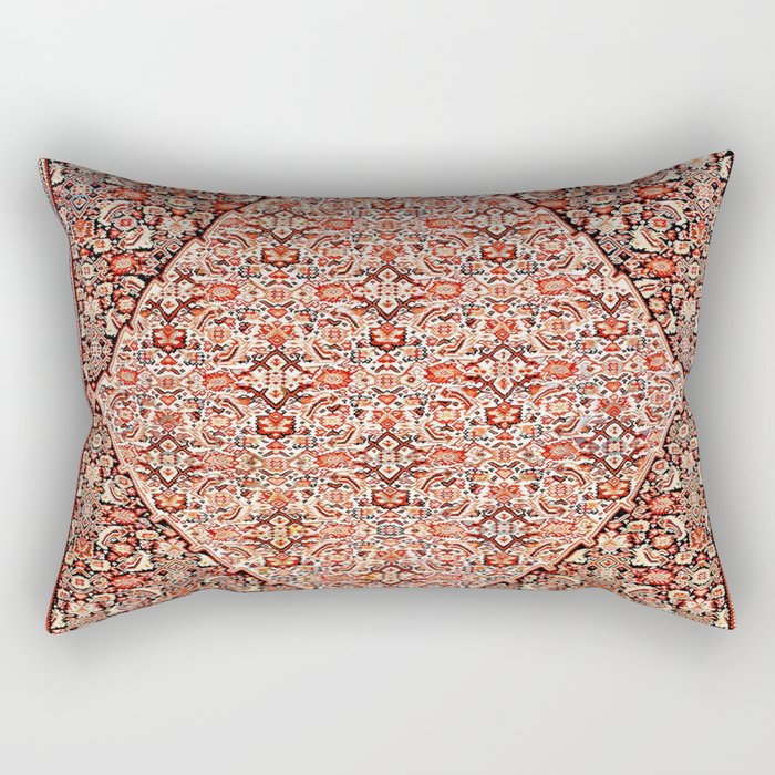Sehna Kurdistan Northwest Persian Kilim Print Rectangular Pillow