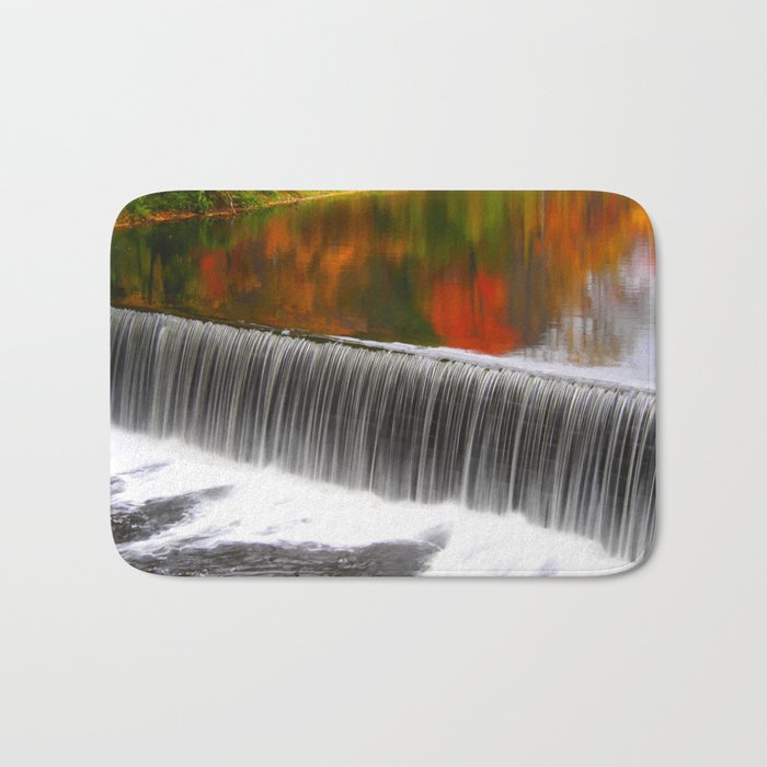 Autumn Watercolors at the Waterfall Bath Mat