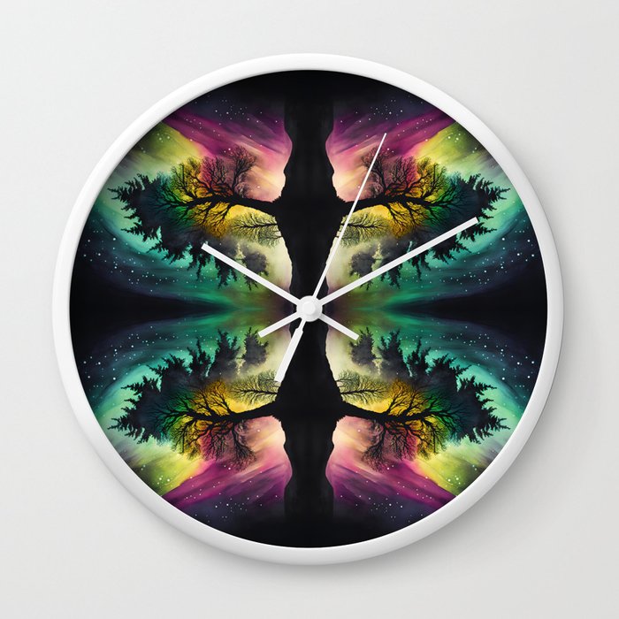 Colorful Reflections Kaleidoscope Wall Clock