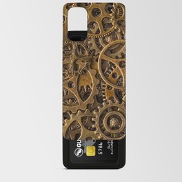 Bronze cogwheels background Android Card Case