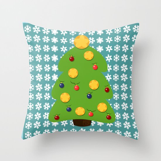 Christmas tree Throw Pillow