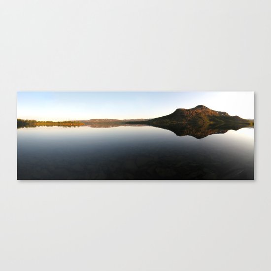 lake mirror panorama, finland. Canvas Print