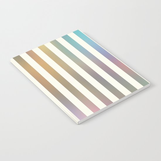 Striped Pattern in Pastel Colors Notebook