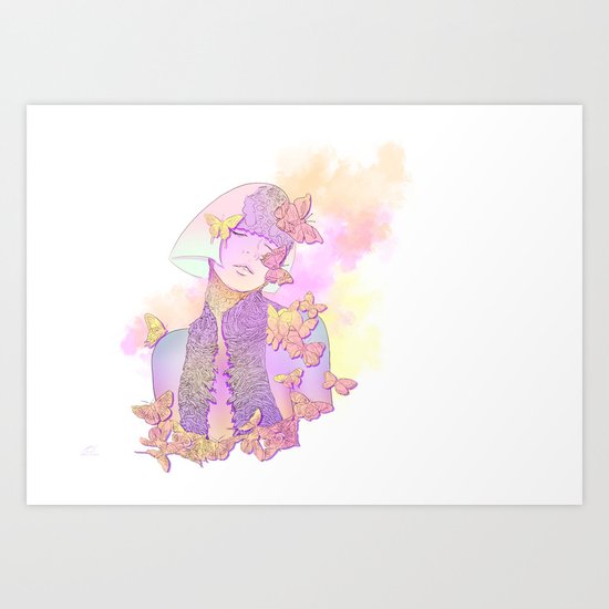 Butterfly Princess Art Print
