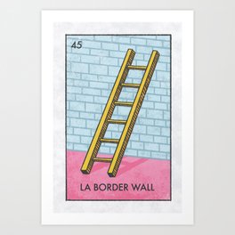 La border wall Art Print