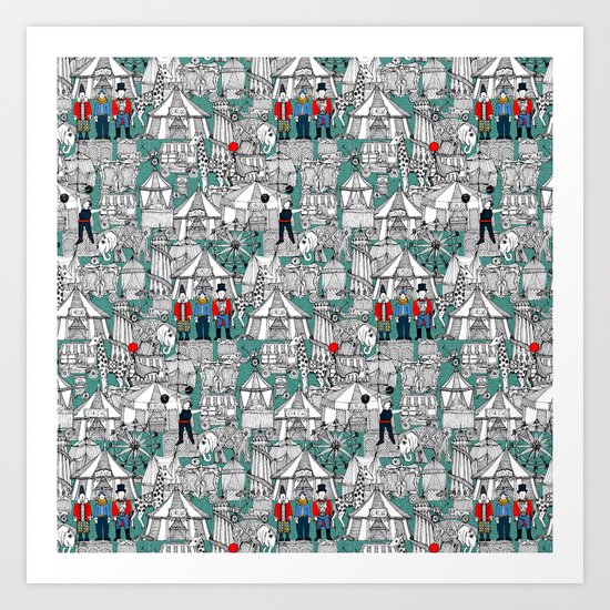 retro circus Art Print