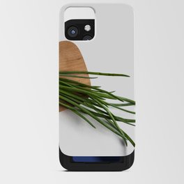 bunch of fresh green onions iPhone Card Case