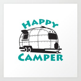 Happy Camper Airstream Art Print