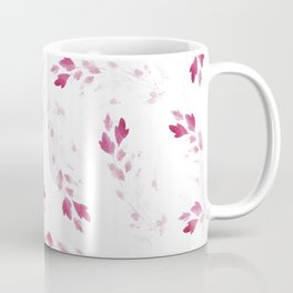 Pink watercolor leaves pattern 2 Coffee Mug