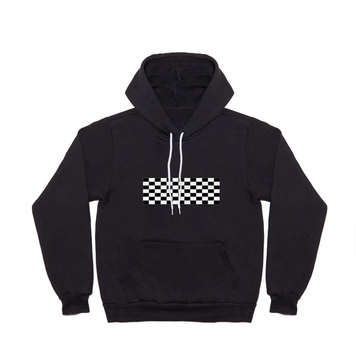 Traditional Black And White Chequered Start Flag Hoody