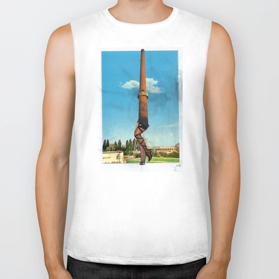 Cherry Charlotte Chimney Collage Biker Tank