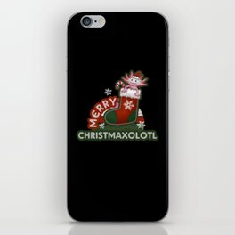 Merry Christmas Christmaxolotl Cute Axolotl iPhone Skin