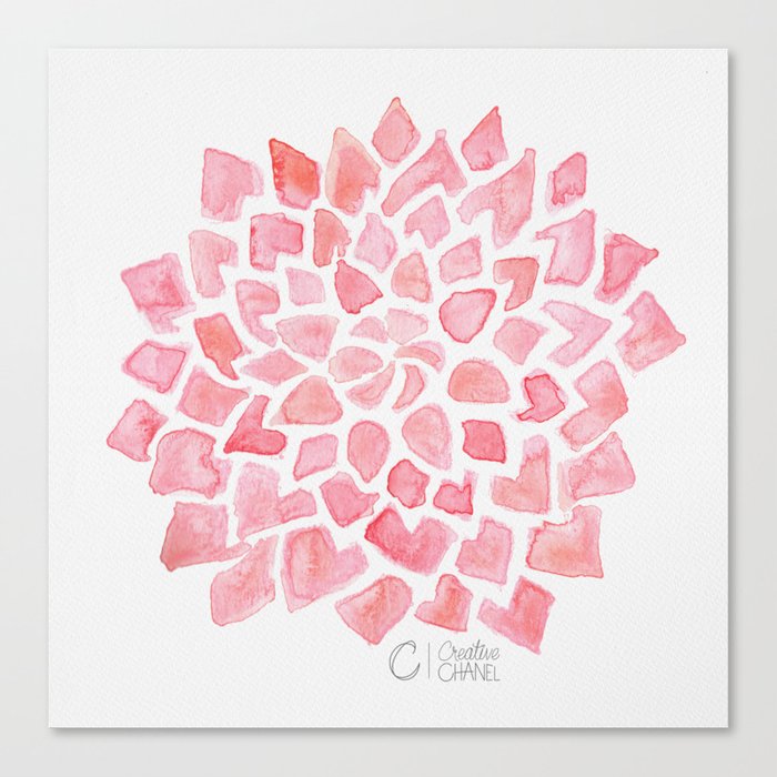 Dahlia Burst Pink Canvas Print
