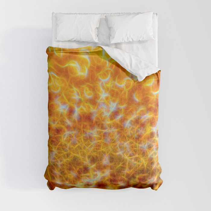 Golden Light Abstraction Comforter