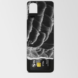 Greylag goose feathers in black and white | Bird feather texture Android Card Case