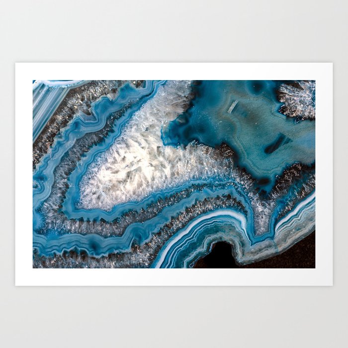 Ocean Blue Agate 3061 Art Print