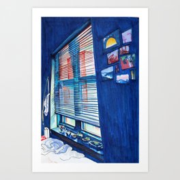Max Palevsky Art Print | Bedroom, Drawing, Chicago, Windowsill, Ink Pen, Window, Marker, Hydepark, Uchicago, Illustration 