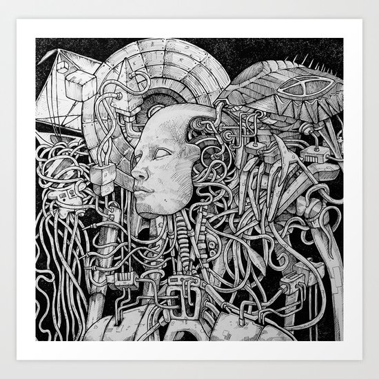 Robot Art Print