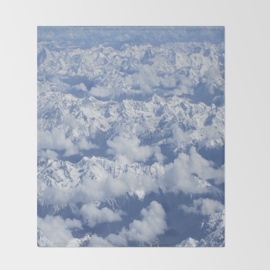 Icy Mountains Throw Blanket