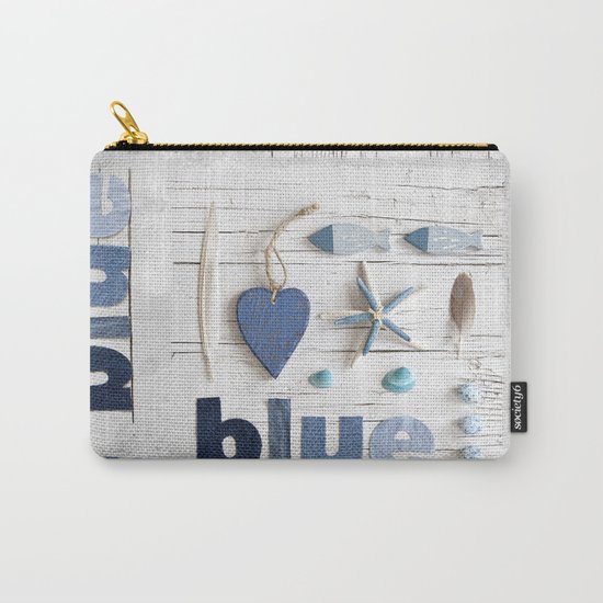 Blue collected items maritime collage Carry-All Pouch