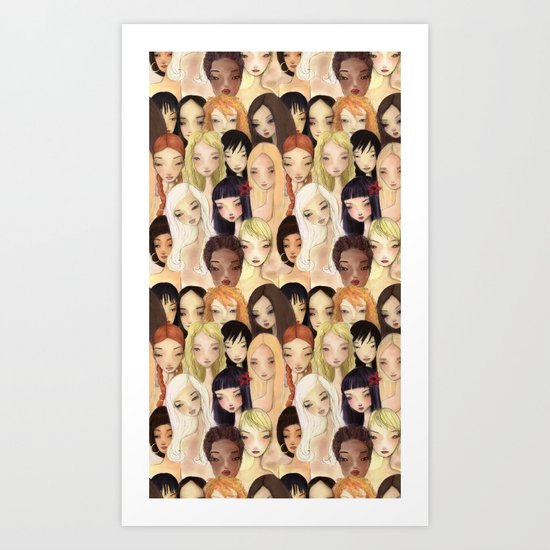 Girlie pattern Art Print