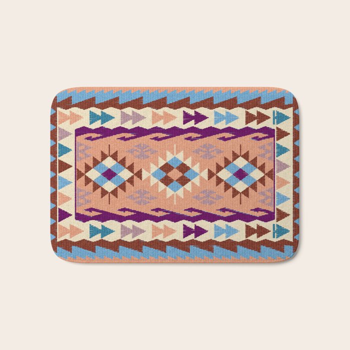 Kilim Rug Bath Mat by catyarte | Society6