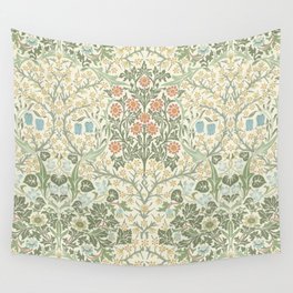 William Morris Blackthorn Cream Pastel Floral Wall Tapestry