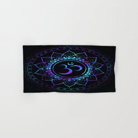 Om Mandala: Colorful Galaxy Hand & Bath Towel
