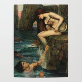 “The Siren” by John William Waterhouse (1900) Poster