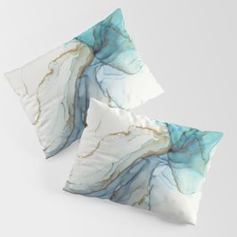 Abstract Jellyfish Alcohol Ink Painting Pillow Sham