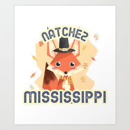 Natchez Mississippi Leaves Falling Autumn and Fall Amber Autumn, Best gift for September October and November, Fox with a Hat Art Print | Yellow, Harvest, Treesinautumn, Mississippi, Fallingleaf, Graphicdesign, Fallingleaves, Orangeleaves, Leafs, Autumntree 