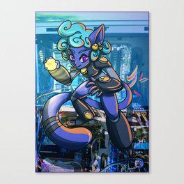 Robotic Kitty Girl Canvas Print