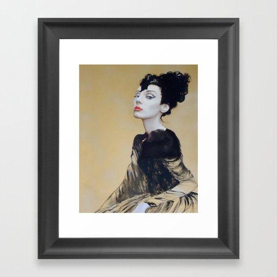 Gold Eyes Framed Art Print