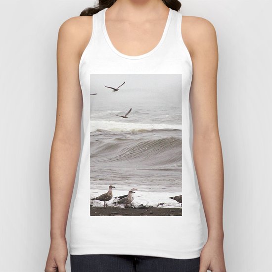 Seagulls and the Surf Unisex Tank Top