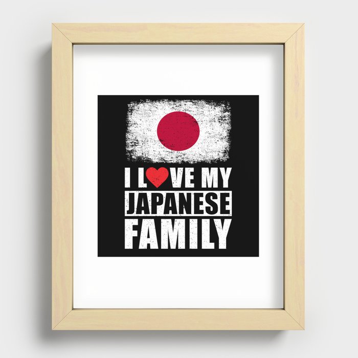 Japanese Family Recessed Framed Print