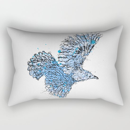 Blue Bird Rectangular Pillow