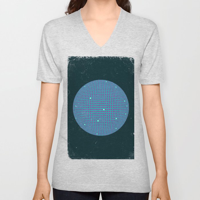 Sphere Blue V Neck T Shirt