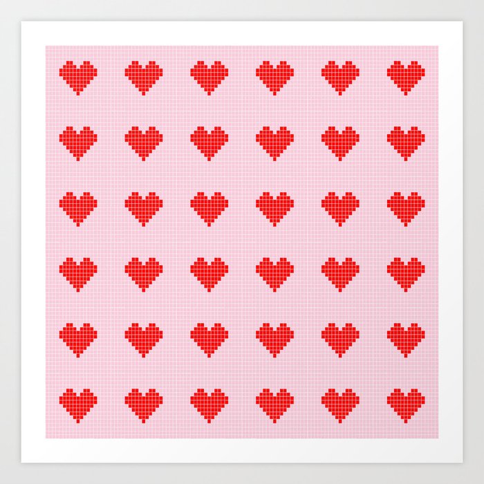 Heart and love 44 Art Print