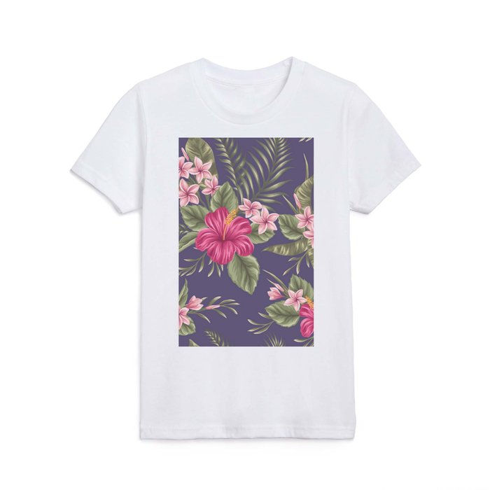 Beautiful Exotic Pink Purple Flowers Collection Kids T Shirt