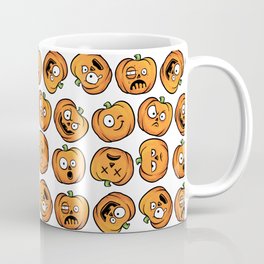 Cute Funny Faces Halloween Pumpkins Coffee Mug