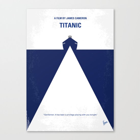 No100 My Titanic minimal movie poster Canvas Print